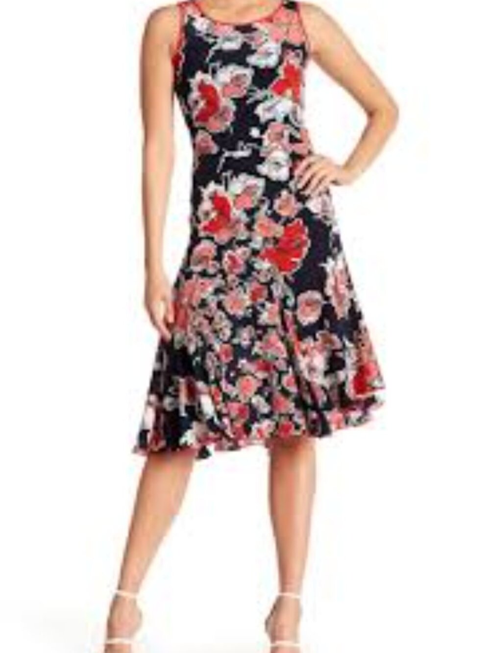 GREY Jason Wu 100% Silk Floral Sleeveless Asymmetrical Dress Size 10